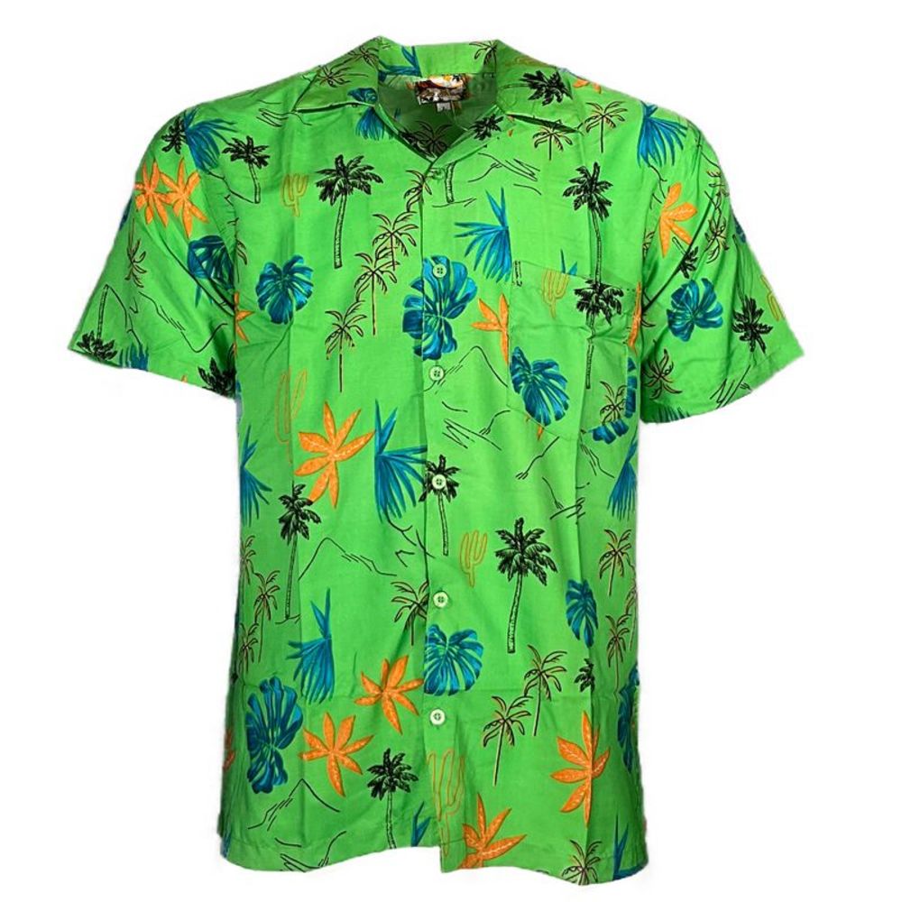 Men's Shirt Hawaiian Print Style Summer Short Sleeve Button Down Beach T-Shirt